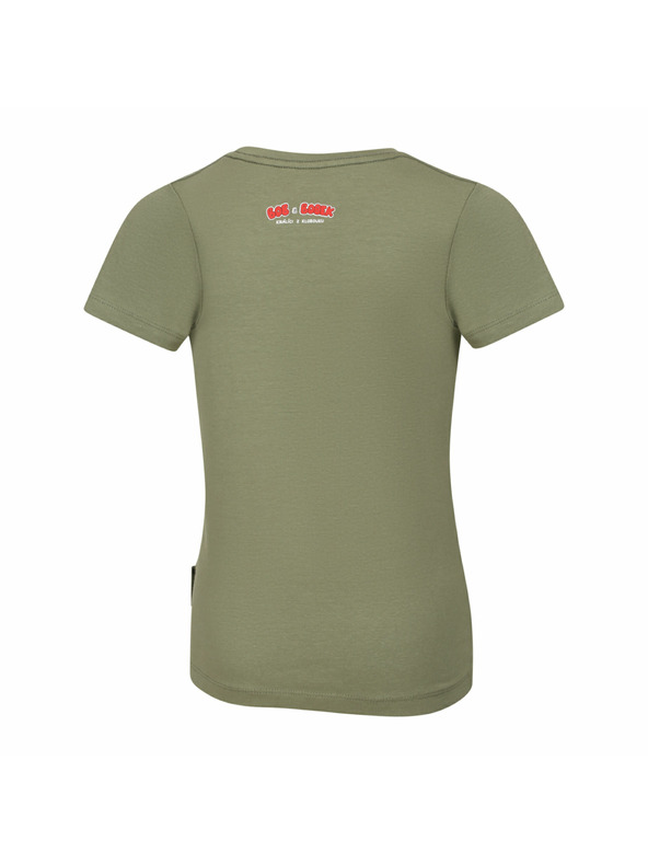 ALPINE PRO Dětské bavlněné triko bob a bobek ALPINE PRO BOBBO oil green