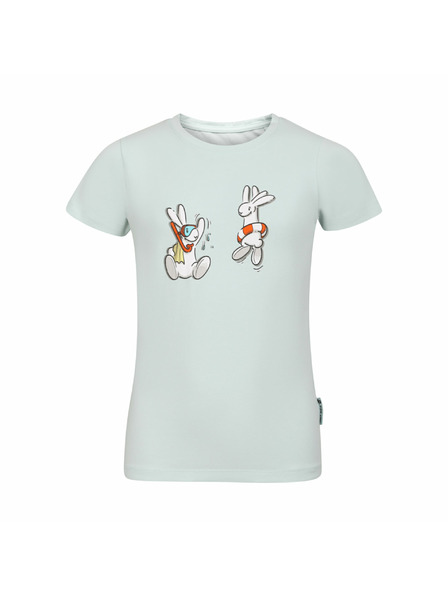 ALPINE PRO Dětské bavlněné triko bob a bobek ALPINE PRO BOBBO sprout green