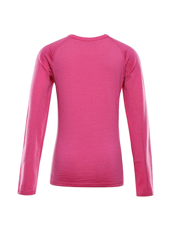 ALPINE PRO Dětské merino triko ALPINE PRO MERENO fuchsia fedora varianta pb