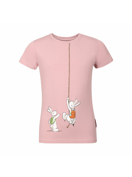 ALPINE PRO Dětské bavlněné triko bob a bobek ALPINE PRO BOBBO pale mauve