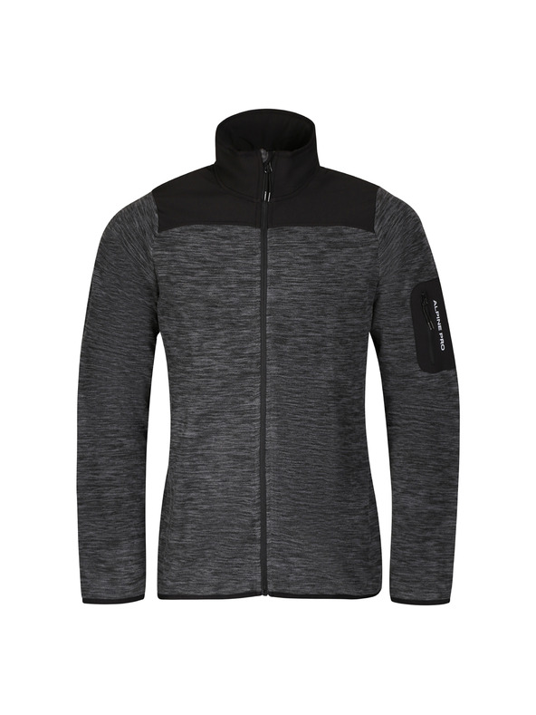 ALPINE PRO Pánská hřejivá mikina s cool-dry úpravou ALPINE PRO LONEB black