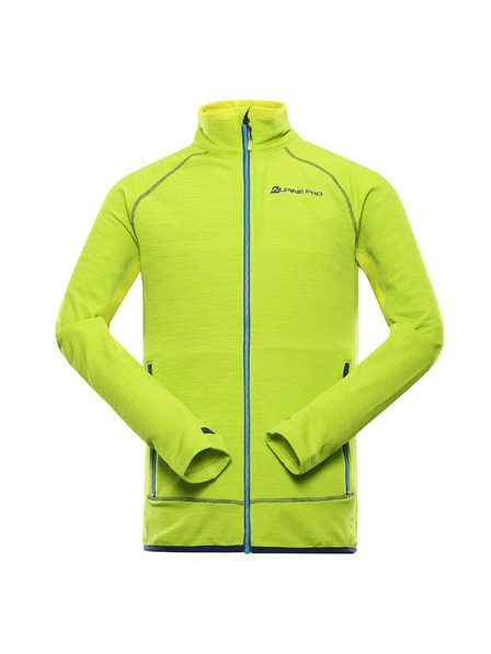 ALPINE PRO Pánská rychleschnoucí mikina ALPINE PRO ONNEC lime green