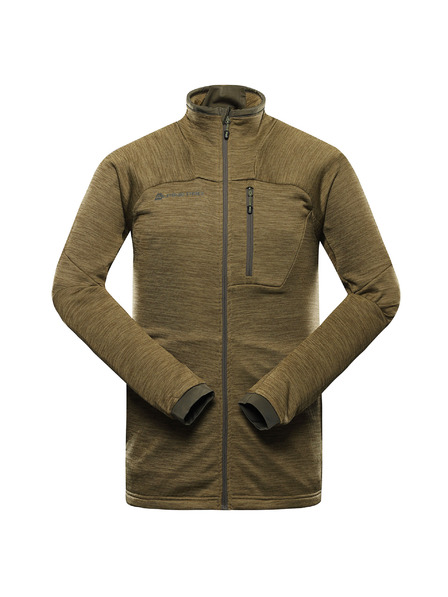 ALPINE PRO Pánská rychleschnoucí mikina ALPINE PRO ONNEC 3 turtle green