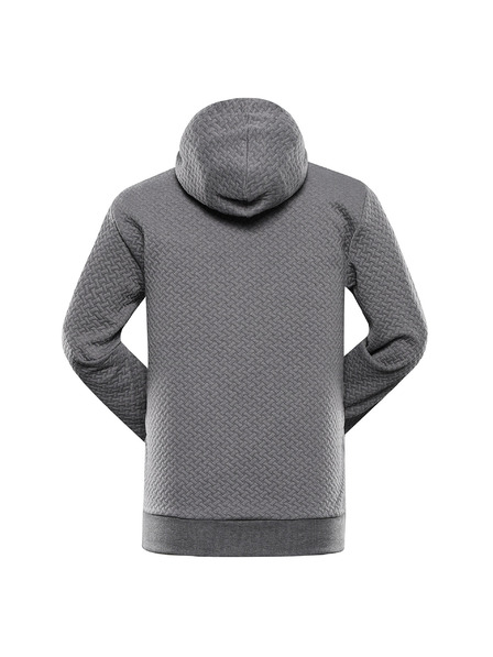 ALPINE PRO Pánská mikina s kapucí ALPINE PRO LEL dk.true gray
