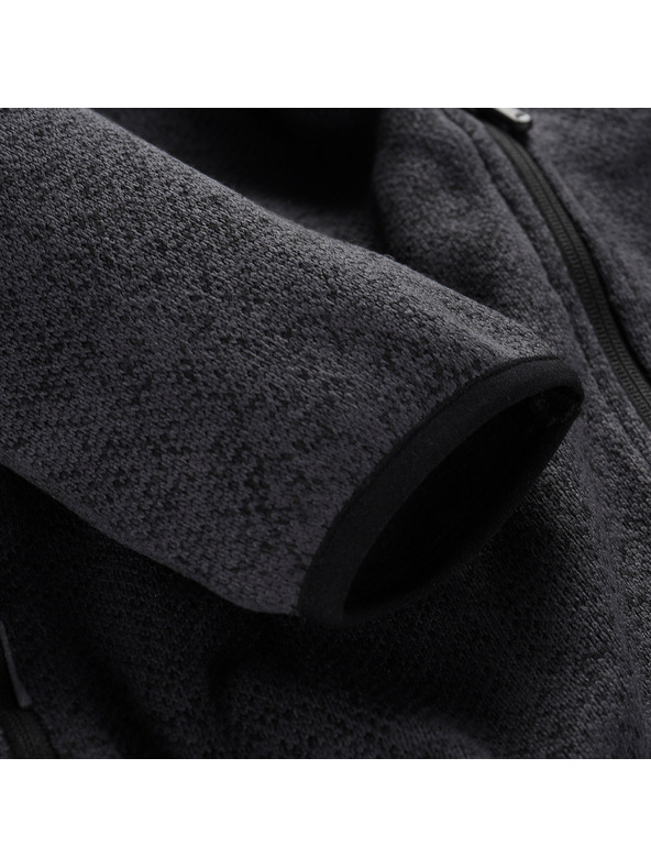 ALPINE PRO Pánský hřejivý svetr  na zip ALPINE PRO ZEG 2 black