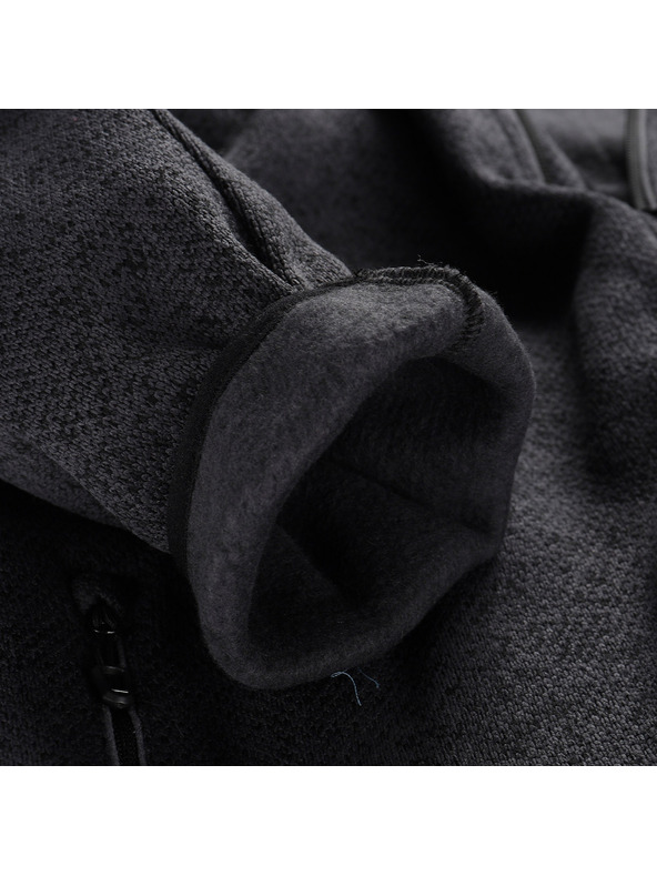 ALPINE PRO Pánský hřejivý svetr  na zip ALPINE PRO ZEG 2 black