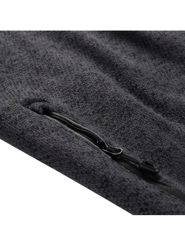 ALPINE PRO Pánský hřejivý svetr  na zip ALPINE PRO ZEG 2 black