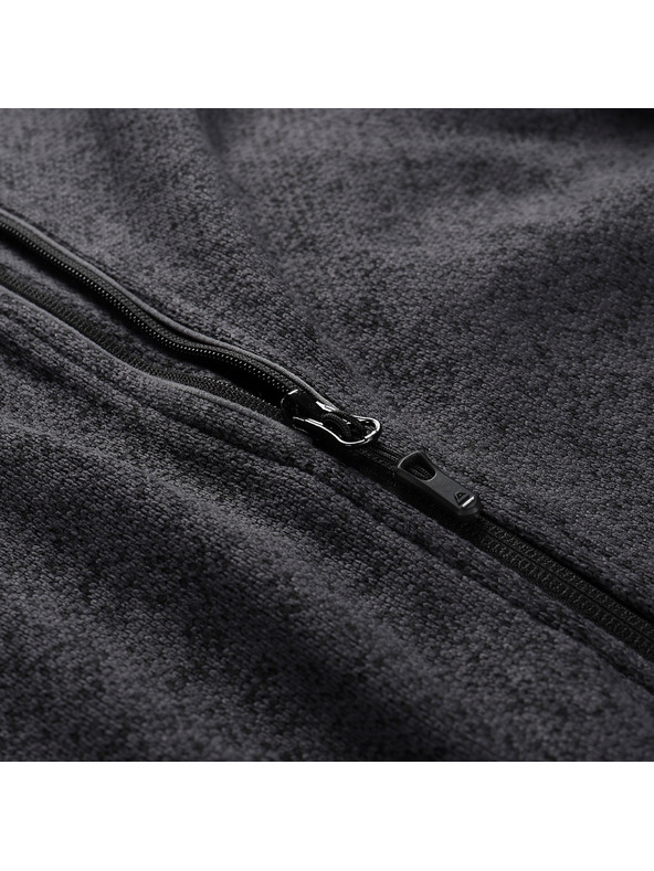 ALPINE PRO Pánský hřejivý svetr  na zip ALPINE PRO ZEG 2 black