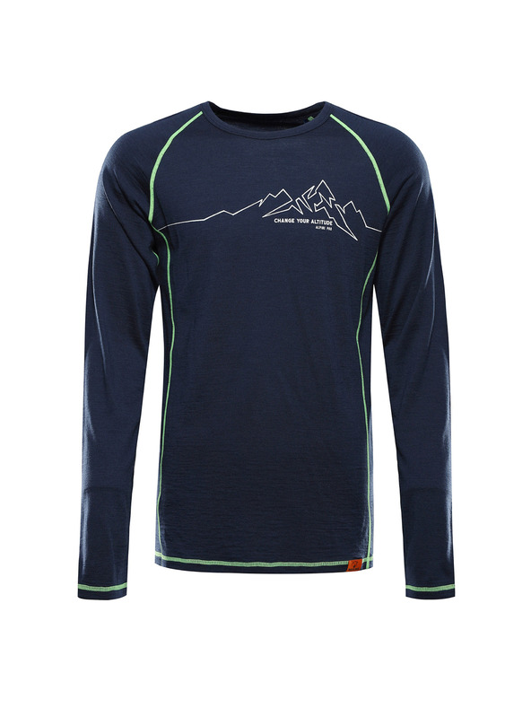 ALPINE PRO Pánské merino triko ALPINE PRO MEREN moonlit ocean