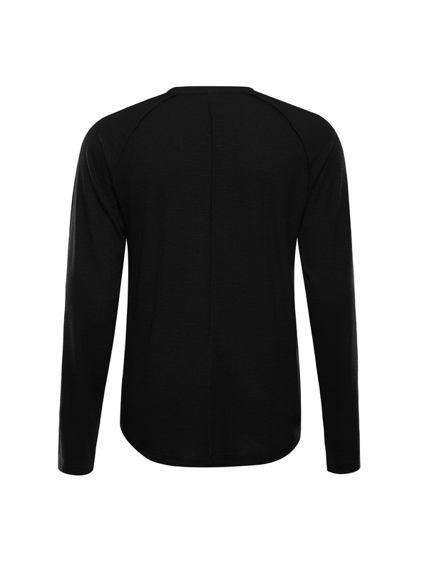 ALPINE PRO Pánské triko s dlouhým rukávem ALPINE PRO LERET black