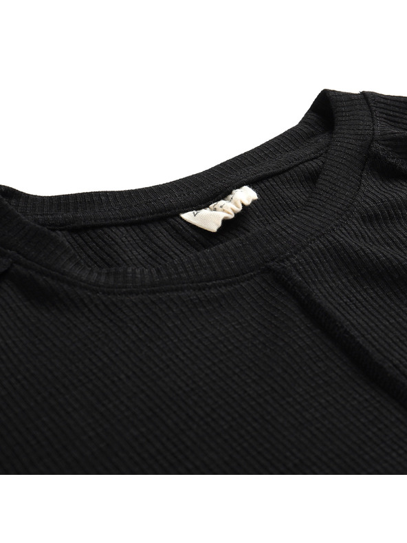 ALPINE PRO Pánské triko s dlouhým rukávem ALPINE PRO LERET black