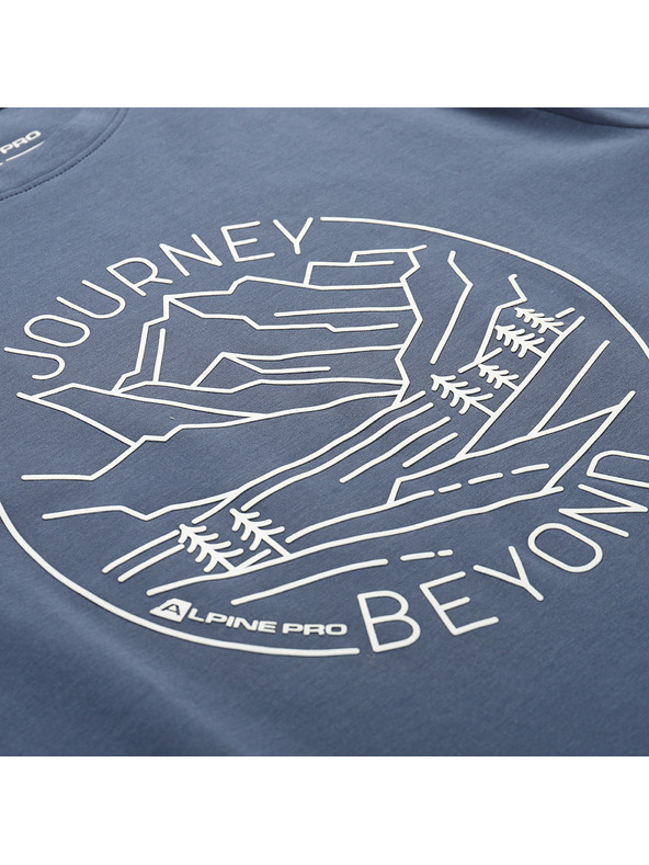 ALPINE PRO Pánské bavlněné triko ALPINE PRO MOROL vintage indigo varianta pd