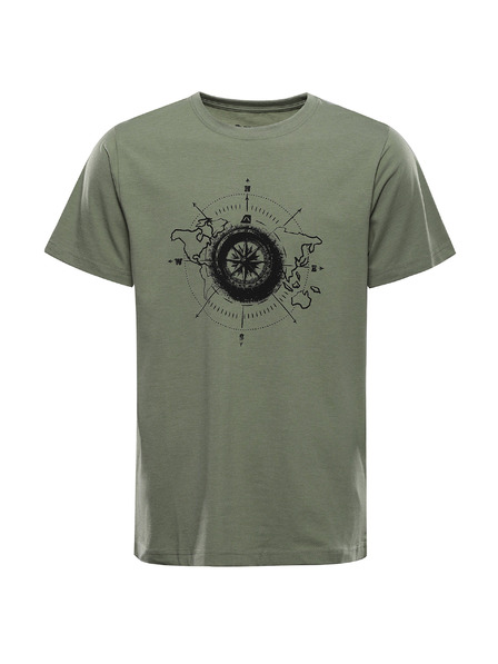 ALPINE PRO Pánské bavlněné triko ALPINE PRO MOROL oil green varianta pa