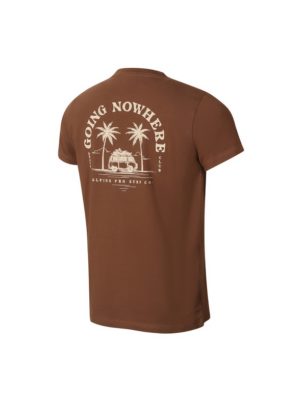 ALPINE PRO Pánské bavlněné triko ALPINE PRO SUMEK bison varianta pb