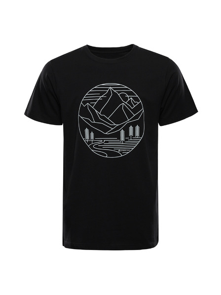 ALPINE PRO Pánské bavlněné triko ALPINE PRO MOROL black varianta pc