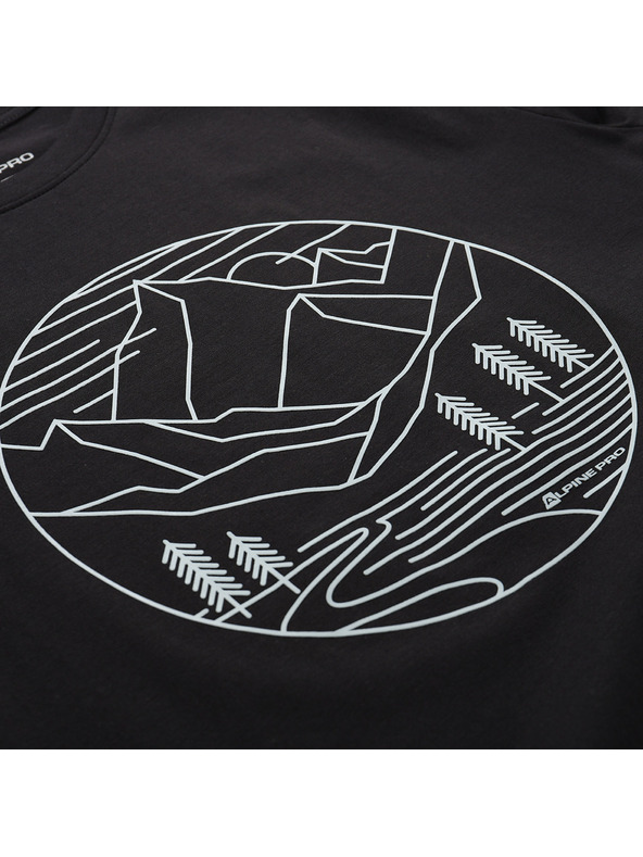 ALPINE PRO Pánské bavlněné triko ALPINE PRO MOROL black varianta pc