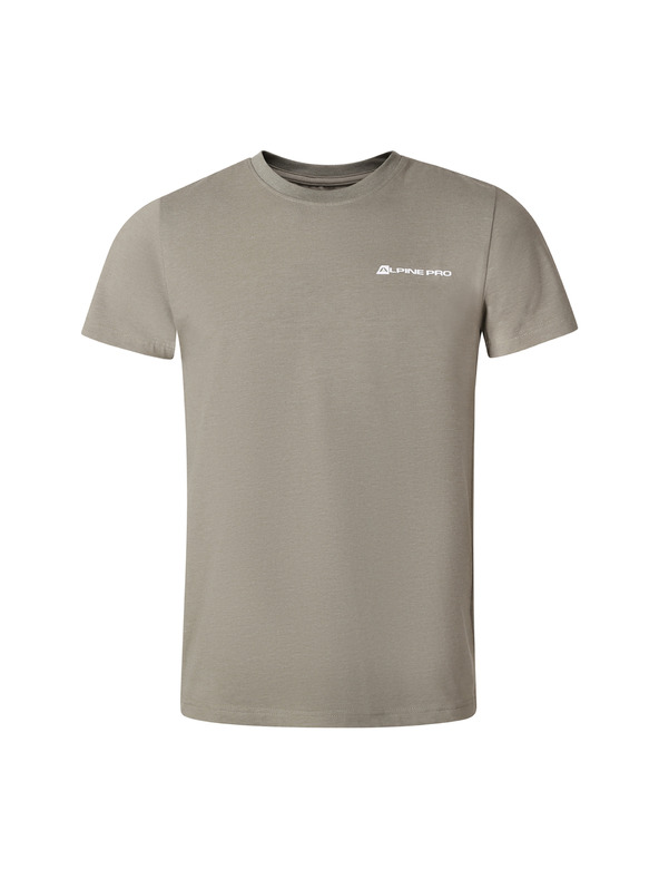 ALPINE PRO Pánské bavlněné triko s fine cotton ALPINE PRO FRAB lt. graphite