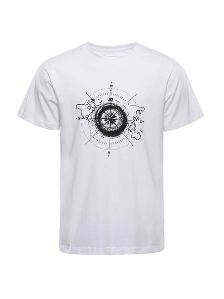 ALPINE PRO Pánské bavlněné triko ALPINE PRO MOROL white varianta pa