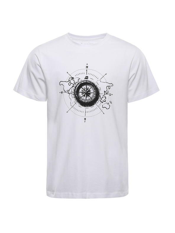 ALPINE PRO Pánské bavlněné triko ALPINE PRO MOROL white varianta pa