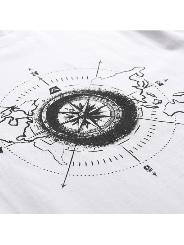 ALPINE PRO Pánské bavlněné triko ALPINE PRO MOROL white varianta pa