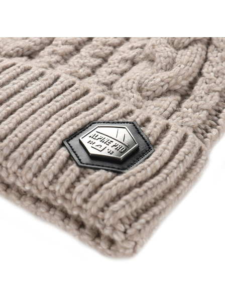 ALPINE PRO Zimní čepice s bambulí ALPINE PRO ORGE moonbeam