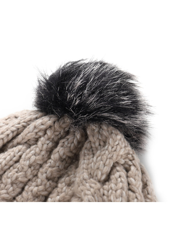 ALPINE PRO Zimní čepice s bambulí ALPINE PRO ORGE moonbeam