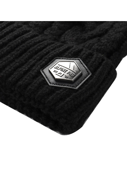 ALPINE PRO Zimní čepice s bambulí ALPINE PRO ORGE black