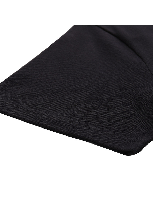 ALPINE PRO Triko s límečkem a knoflíky ALPINE PRO GERBE black varianta pa