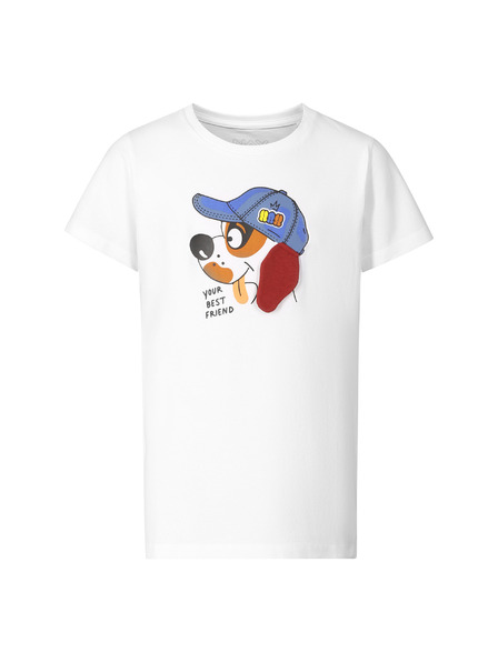 NAX Dětské bavlněné triko nax NAX WERVO white