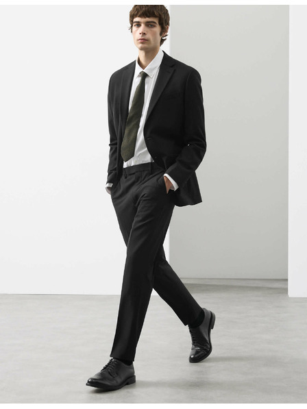 Marks & Spencer Kalhoty mírně zúženého střihu, ze směsi vlny Marks & Spencer