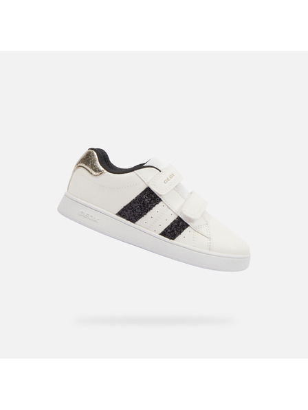 Geox Bílé dívčí tenisky Geox Eclyper Girl