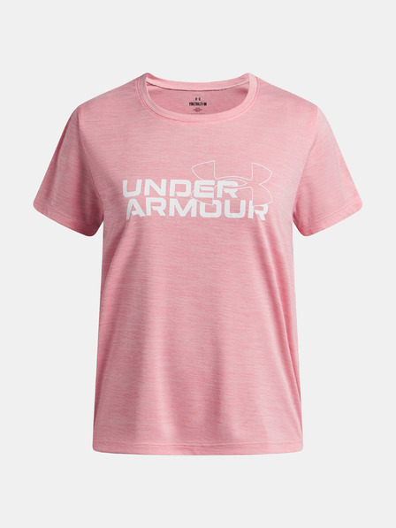 Under Armour Dívčí tričko Under Armour UA TECH TWIST WDMK LOGO SS-PNK