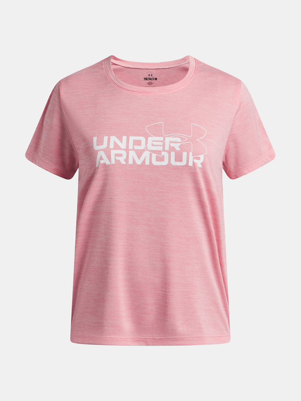 Under Armour Dívčí tričko Under Armour UA TECH TWIST WDMK LOGO SS-PNK