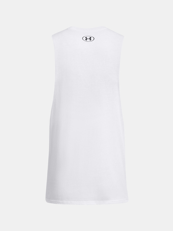Under Armour Pánské tílko Under Armour UA LEFT CHEST CUT OFF TANK-WHT