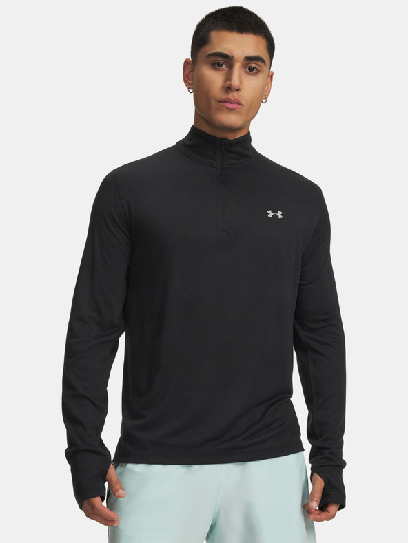 Under Armour Pánské tričko Under Armour UA Velociti 1/4 Zip-BLK