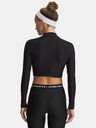 Under Armour Dámské tričko Under Armour HeatGear Crop Mock LS-BLK