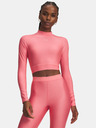 Under Armour Dámské tričko Under Armour HeatGear Crop Mock LS-PNK