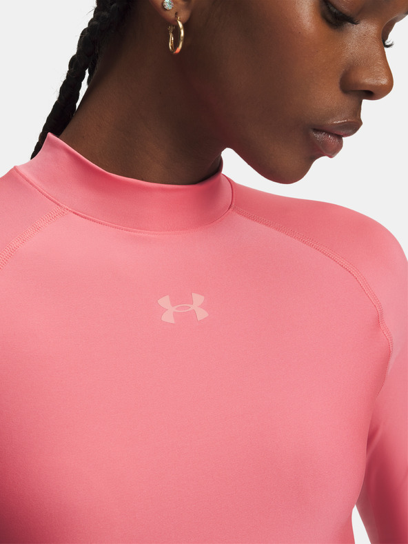 Under Armour Dámské tričko Under Armour HeatGear Crop Mock LS-PNK