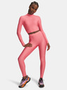 Under Armour Dámské tričko Under Armour HeatGear Crop Mock LS-PNK