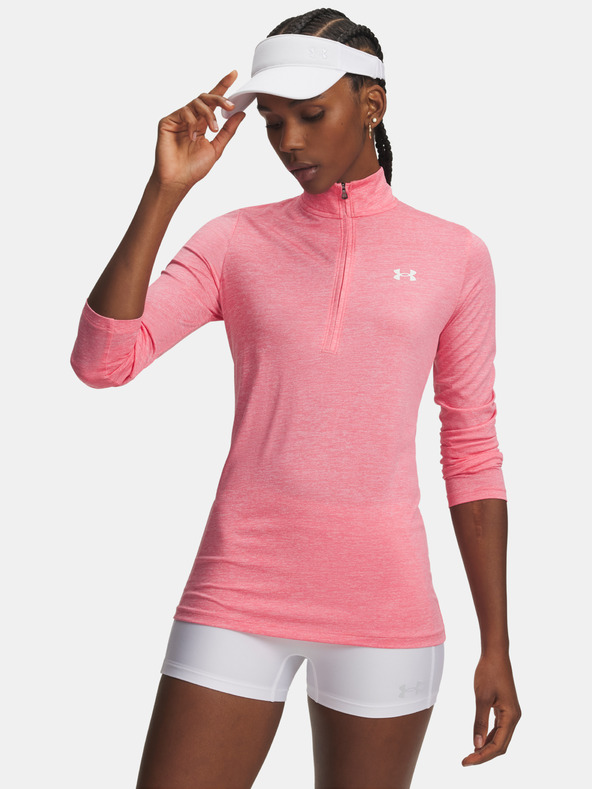 Under Armour Dámské tričko Under Armour Tech 1/2 Zip- Twist-PNK