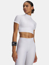 Under Armour Dámské tričko Under Armour HeatGear Crop Mock SS-WHT