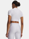 Under Armour Dámské tričko Under Armour HeatGear Crop Mock SS-WHT