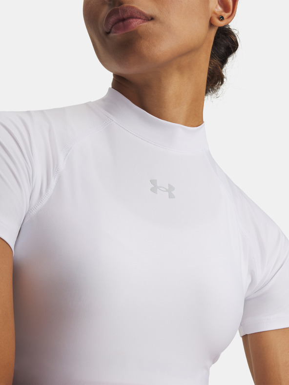Under Armour Dámské tričko Under Armour HeatGear Crop Mock SS-WHT