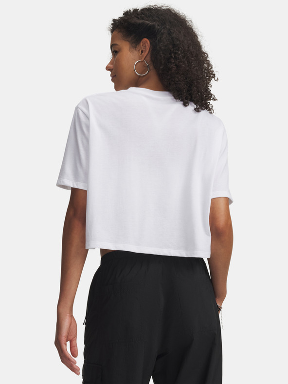 Under Armour Dámské tričko Under Armour UA W WM CROP SS-WHT