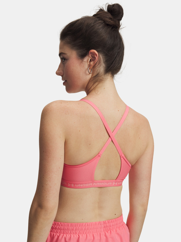 Under Armour Dámská podprsenka Under Armour UA Crossback Low Bra-PNK