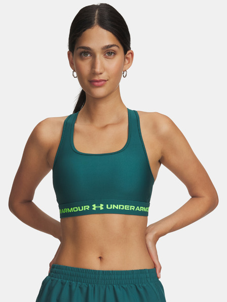 Under Armour Dámská podprsenka Under Armour Crossback Mid Bra-GRN