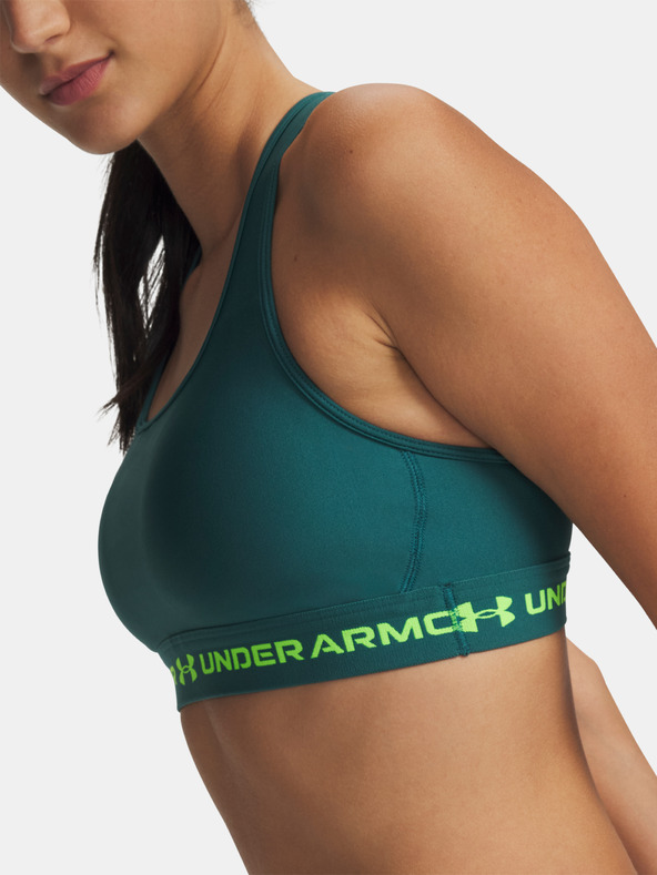 Under Armour Dámská podprsenka Under Armour Crossback Mid Bra-GRN