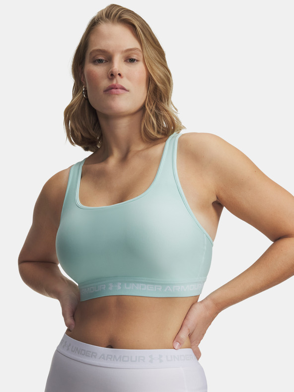 Under Armour Dámská podprsenka Under Armour Crossback Mid Bra-GRN