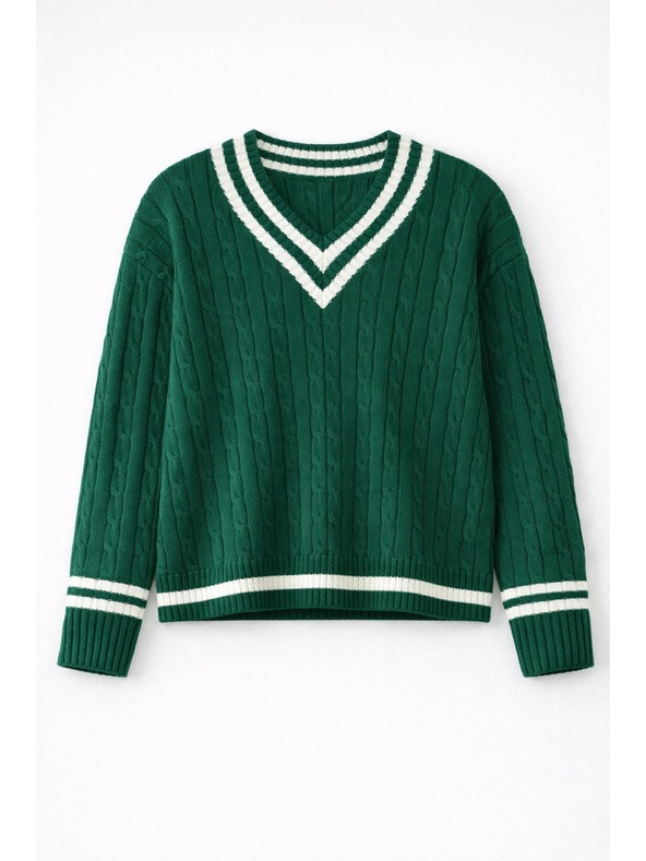 GAP Bavlněný svetr s výstřihem do V GAP