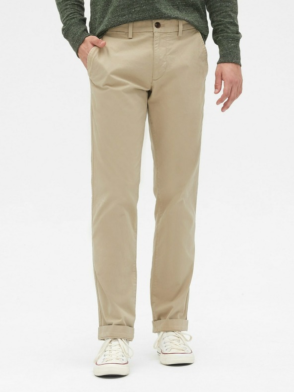 GAP Khaki kalhoty straight GapFlex GAP